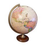 Globe vintage pied en bois