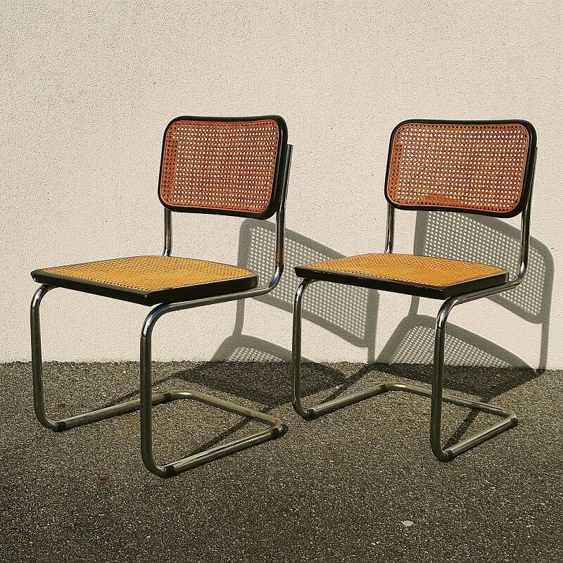 Pair of chairs Cesca B32 Marcel Breuer