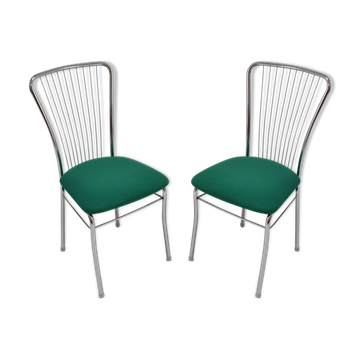 Pair of Mid-century Chrome Chairs,Nowy Styl,circa 1980's.