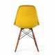 Set of 4 DSW chairs by Charles Eames - yellow fibreglass edition by Herman.