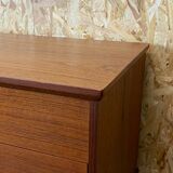 60s 70s teak sideboard Credenza cabinet Danish Modern Design Denmark 70s