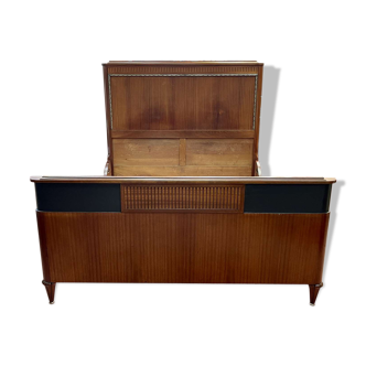 Art Deco mahogany double bed