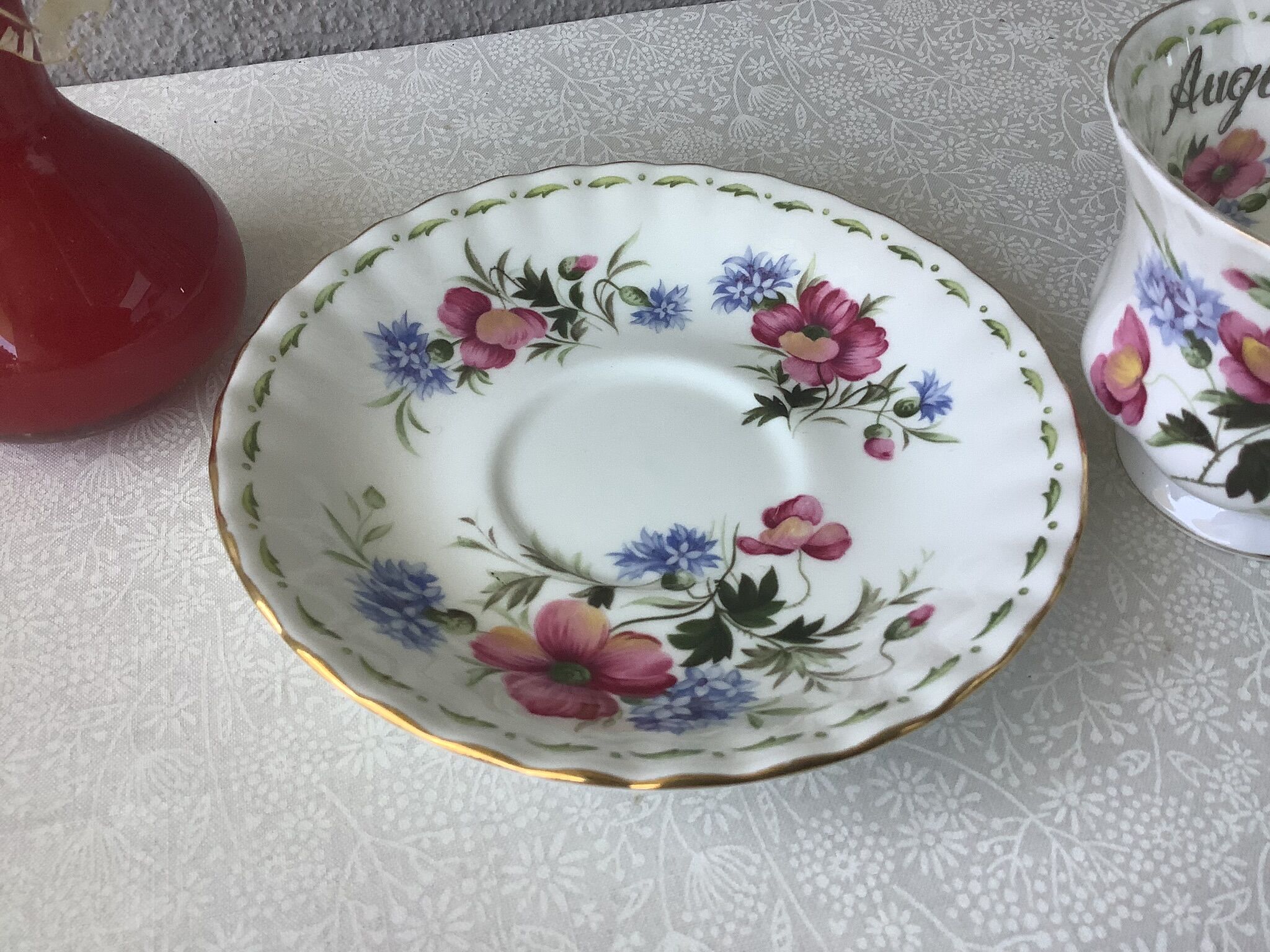 Royale Albert Flower of the month tea cups - Flower of the month August