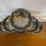 Set of 6 stainless steel ice cream bowls, made in france, vintage