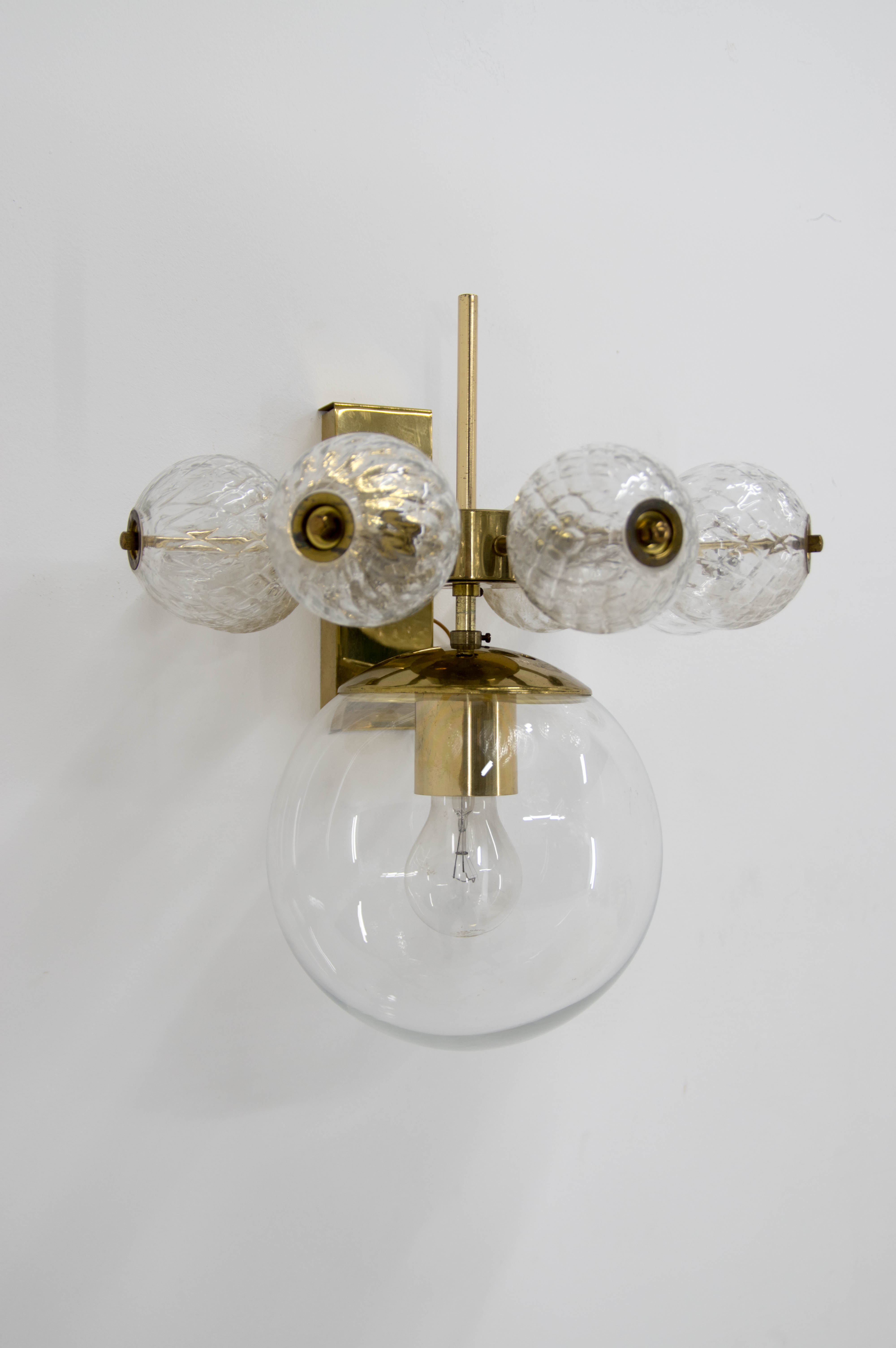 Wall Light by Jaroslav Bejvl for Kamenicky Senov, 1980s, 7+ Items Avaliable