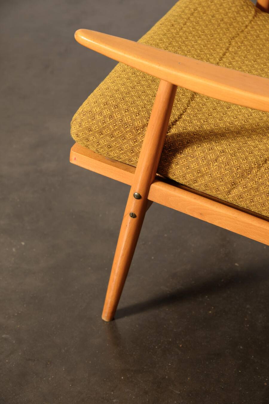 Boomerang armchair, original fabric