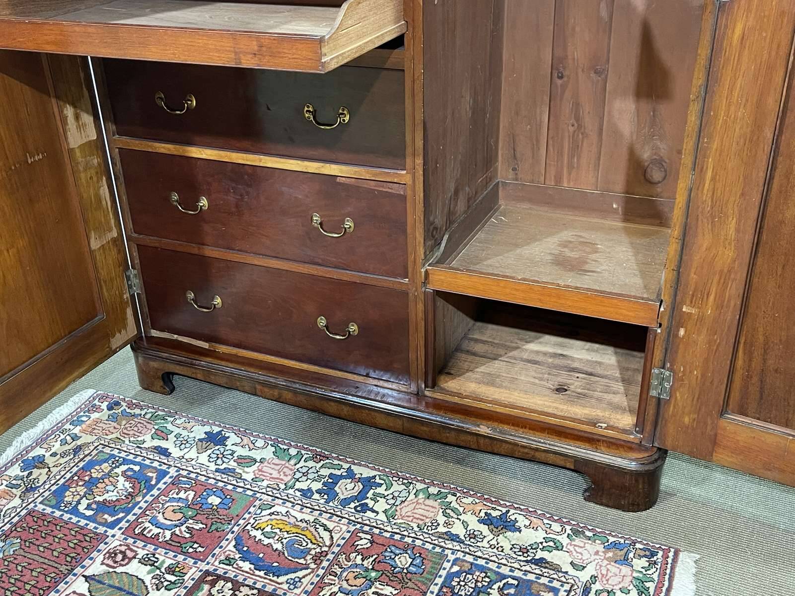 Armoire dressing Victorienne 19ème en acajou.