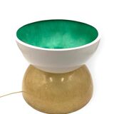 Planter / Pot fiberglass lamp, Luci Milano Italy, 1970s