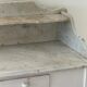 Shabby chic wooden and marble dressing table