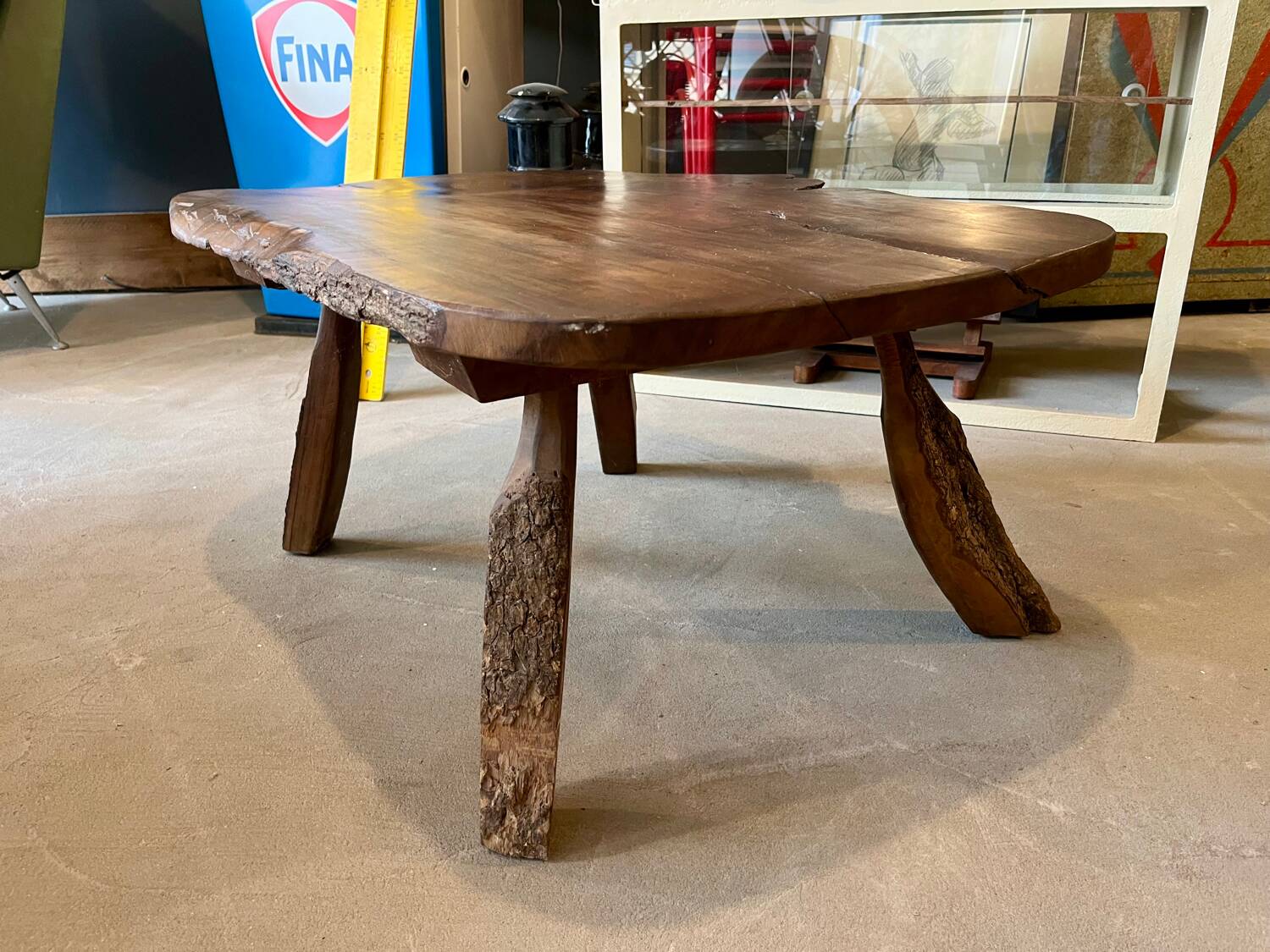 Old wooden coffee table