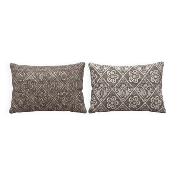 Set of 2 vintage kilim cushion covers 41x61 cm