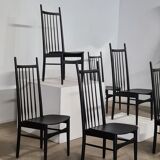 8 Nordic chairs 60s high back