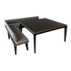Vente : Table de salle à manger carrée sur mesure + banquette d'angle — lot