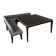 Vente : Table de salle à manger carrée sur mesure + banquette d'angle — lot