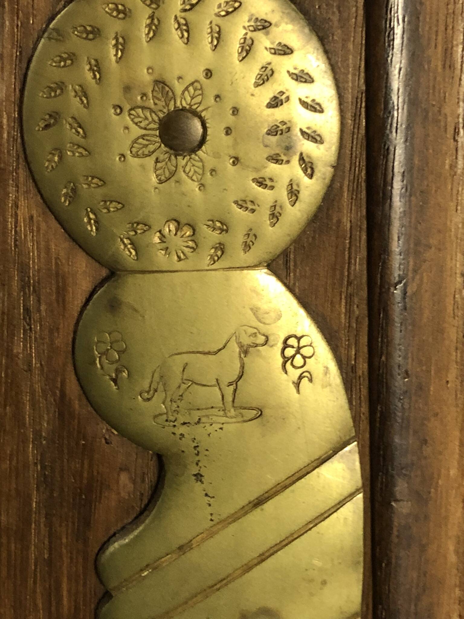 Breton wedding armoire in chestnut - Dated 1869