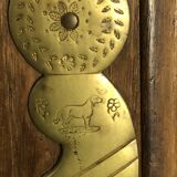 Breton wedding armoire in chestnut - Dated 1869