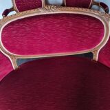 Basket bench with its 2 armchairs