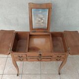 Louis XV style walnut veneer sewing table
