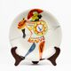 Assiette au guerrier antique — Roger Capron, Vallauris, vers 1955–1960