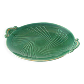 Green art deco earthenware dish