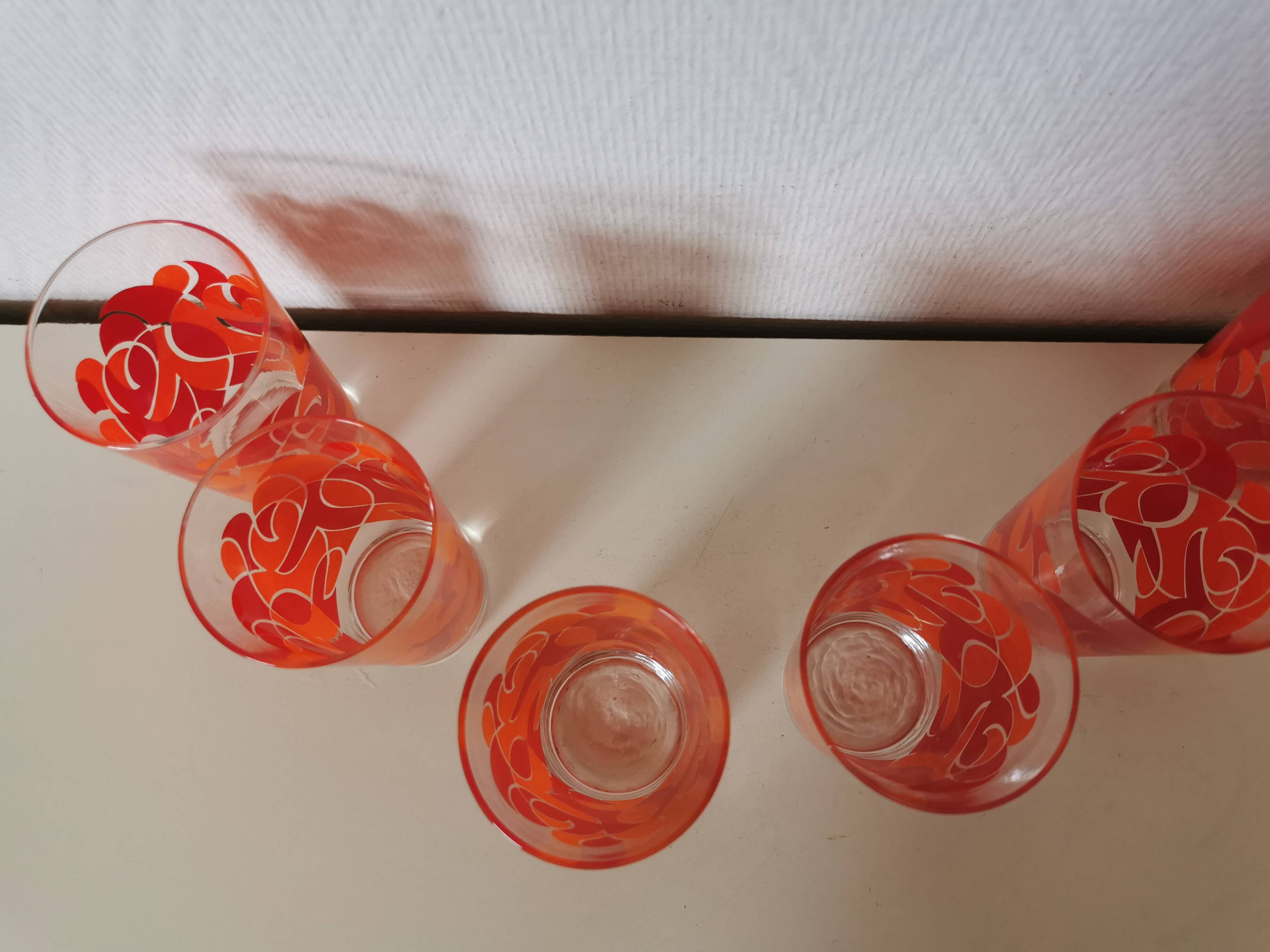 70s orange flower glasses