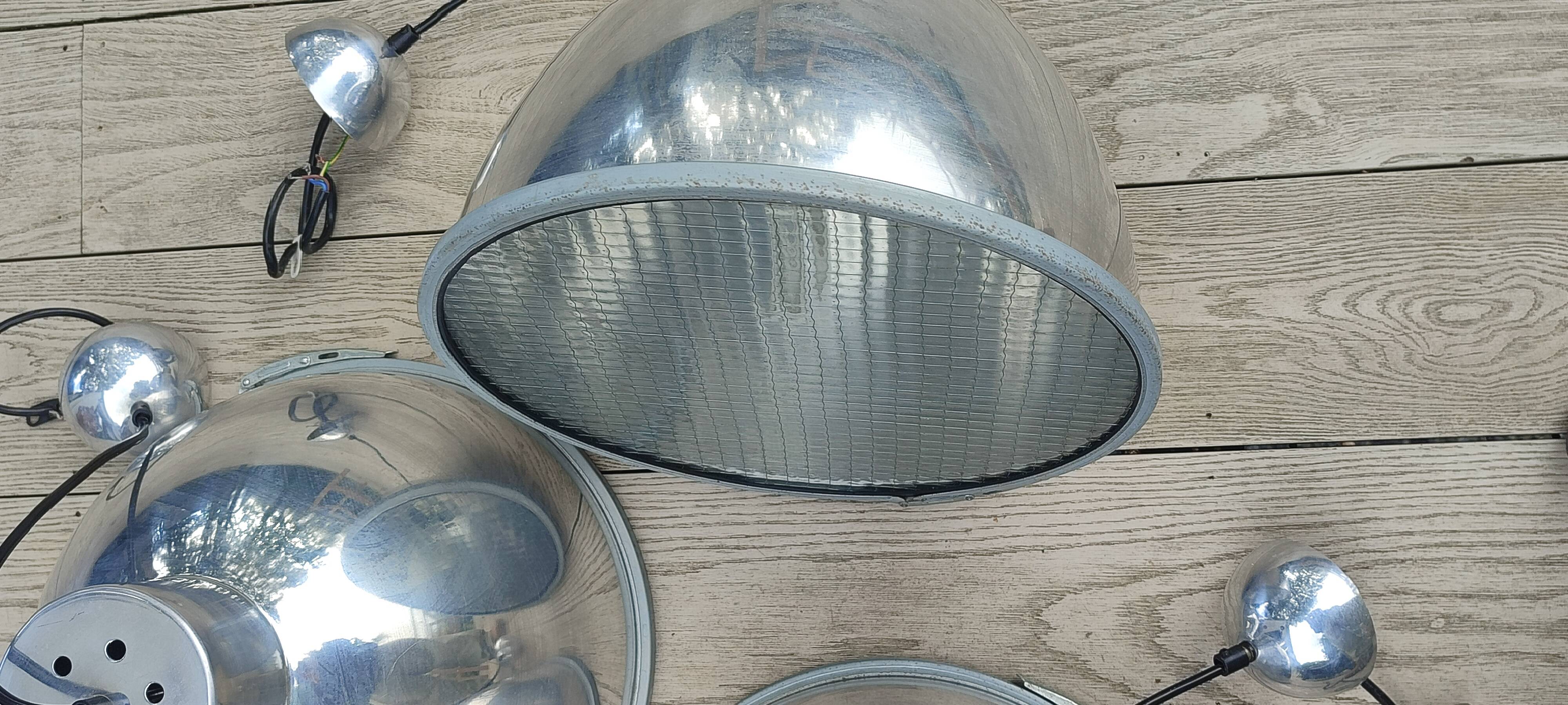 Set of 3 industrial pendant lights