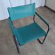 Vintage Mart Stam Style Armchair: Turquoise Leather, Black Chrome Cantileve