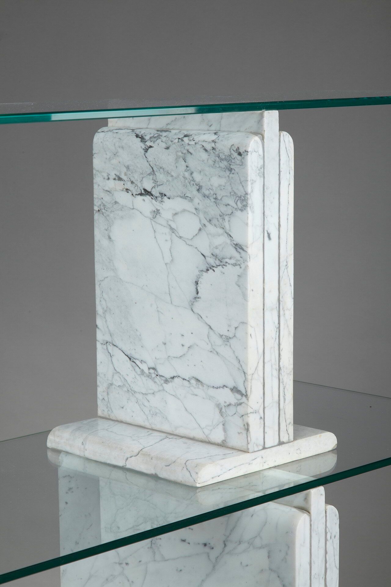 Carrara marble and glass library - 1970