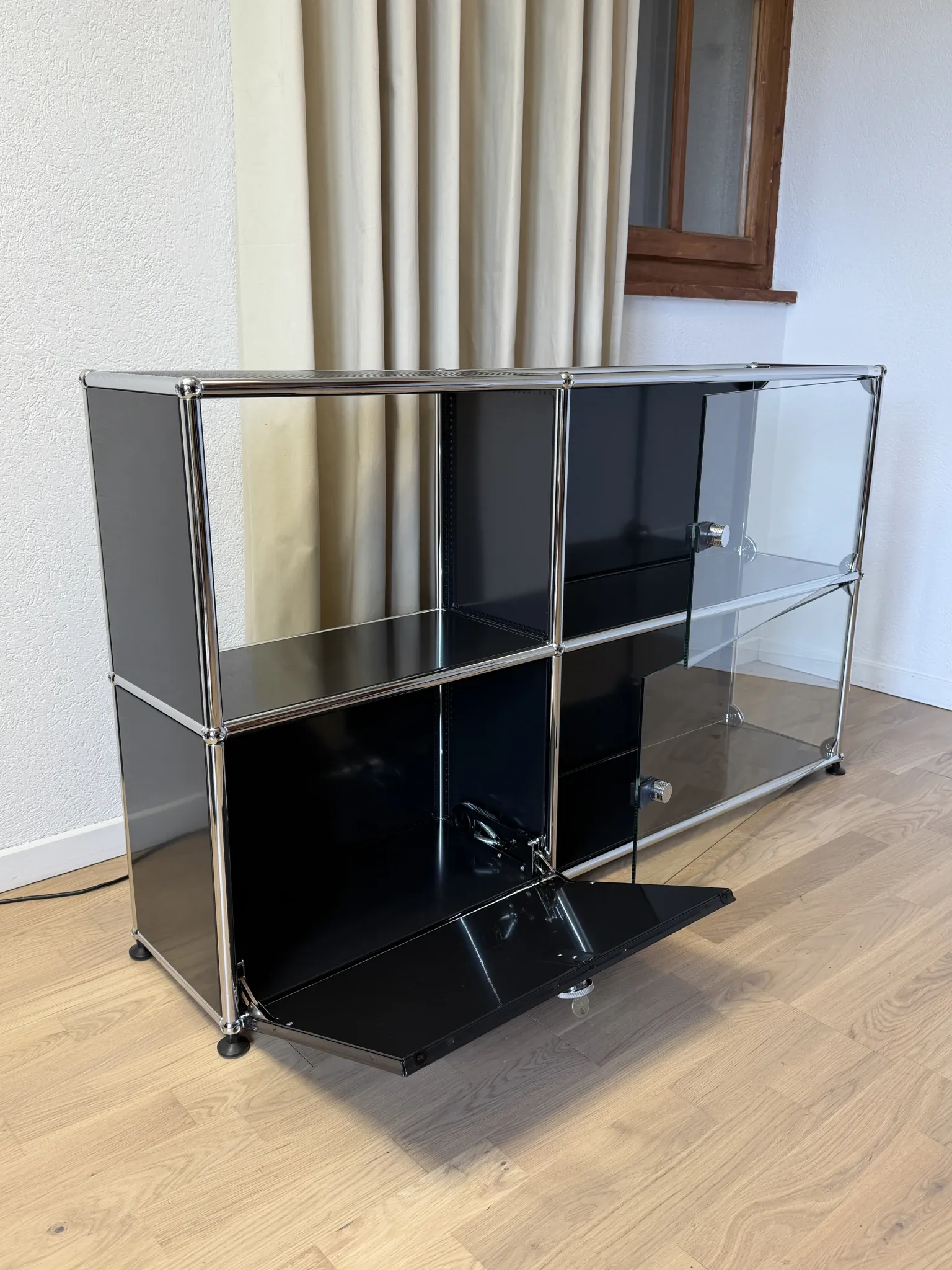 USM Haller commode in Graphite Black