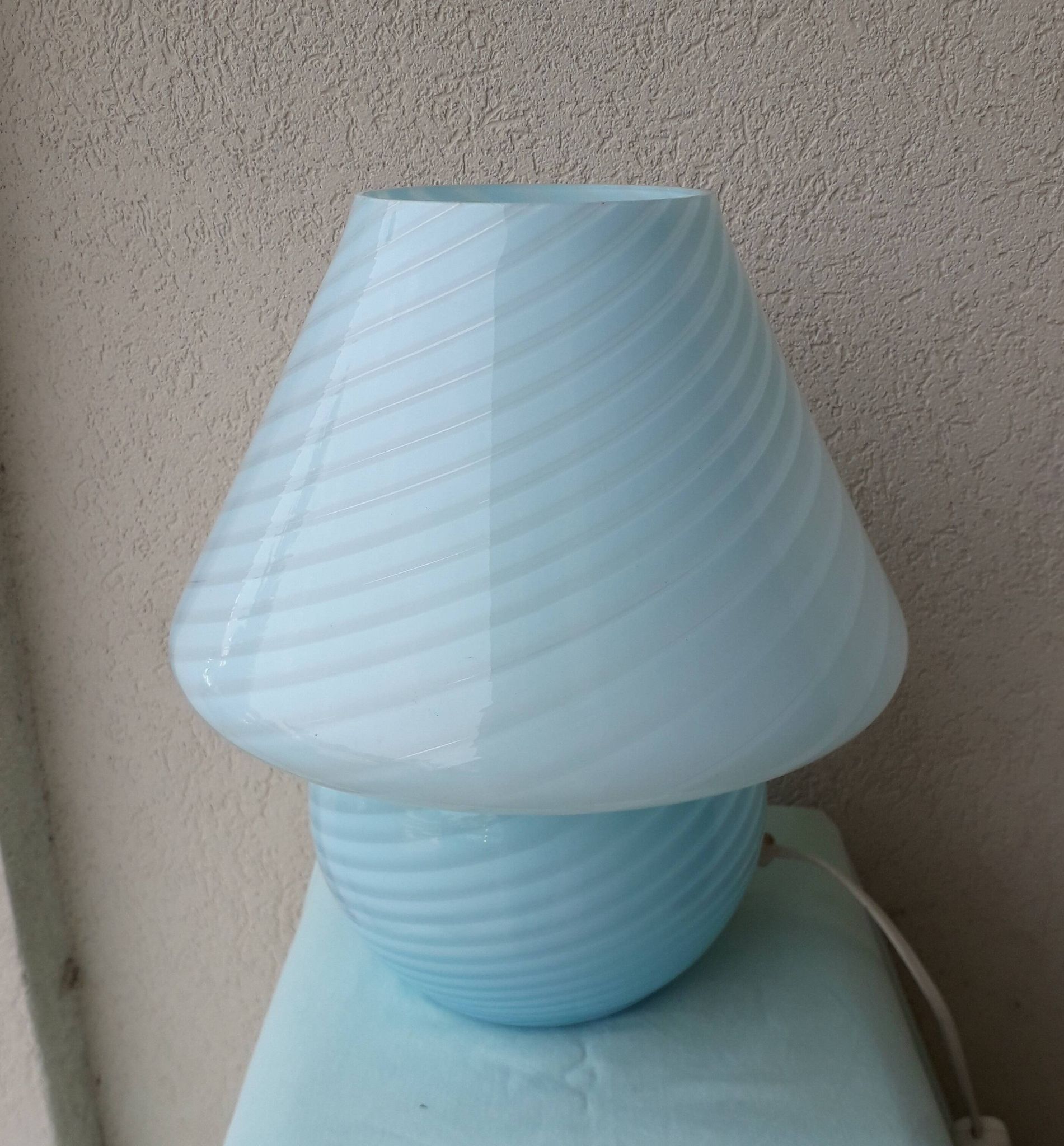 Lampe champignon en verre Murano