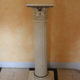 Egyptian style wooden fluted column capital