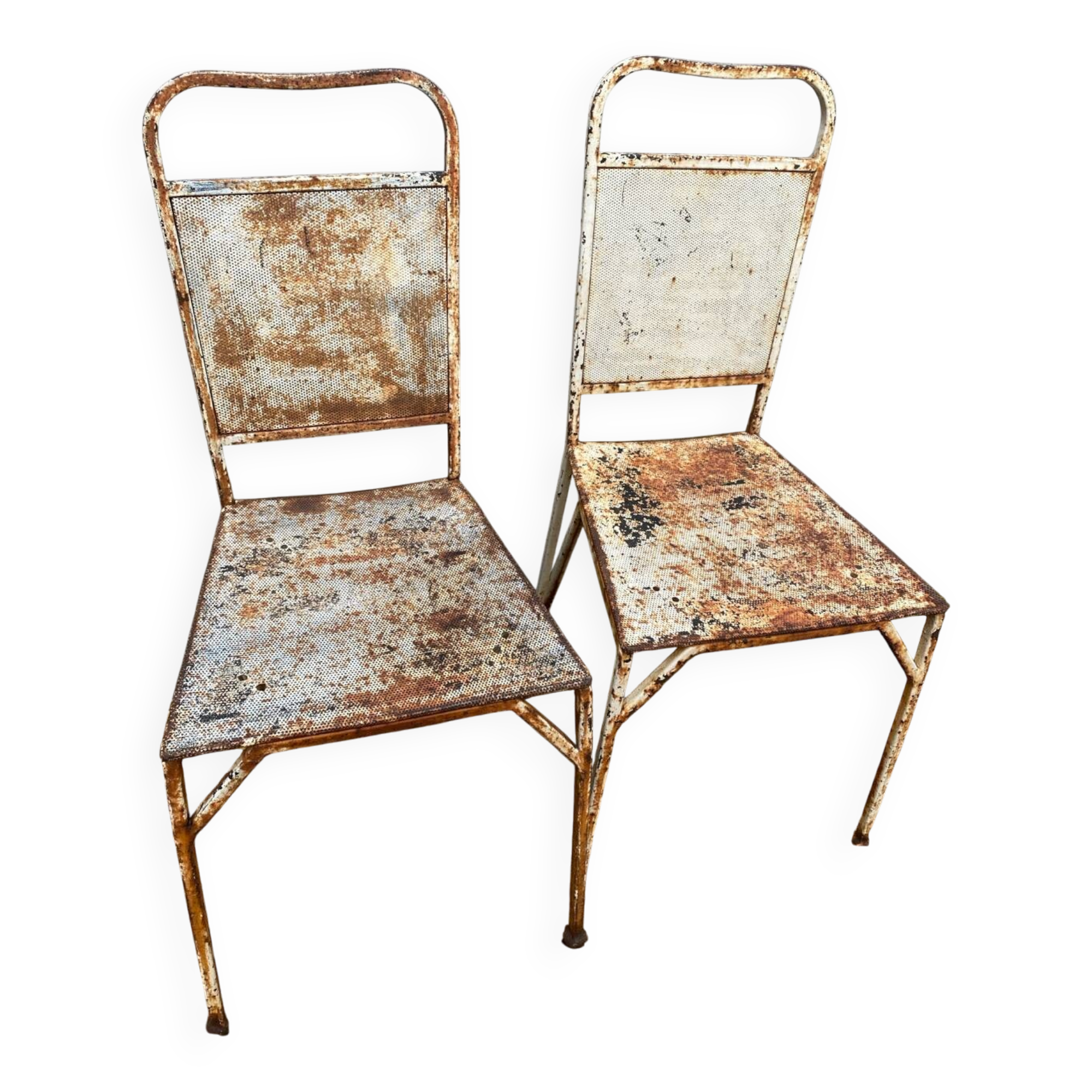 Chaise jardin métal perforé