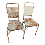 Chaise jardin métal perforé