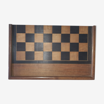 Vintage wooden backgammon or backgammon game