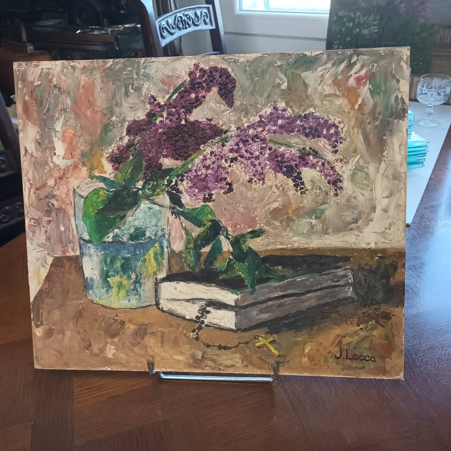 Lilac painting signed
