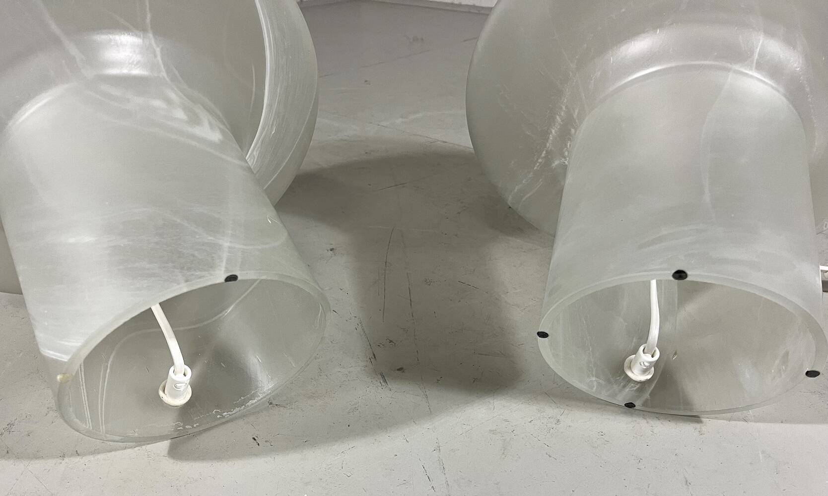 Peill & Putzler glass mushroom table lamps 1970’s