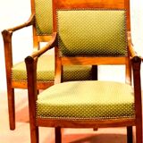 Pair of armchairs from the early 19th century consulate