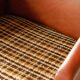 DDR Retro Swivel Armchair (1970s) – Brown Faux Leather & Checkered Seat