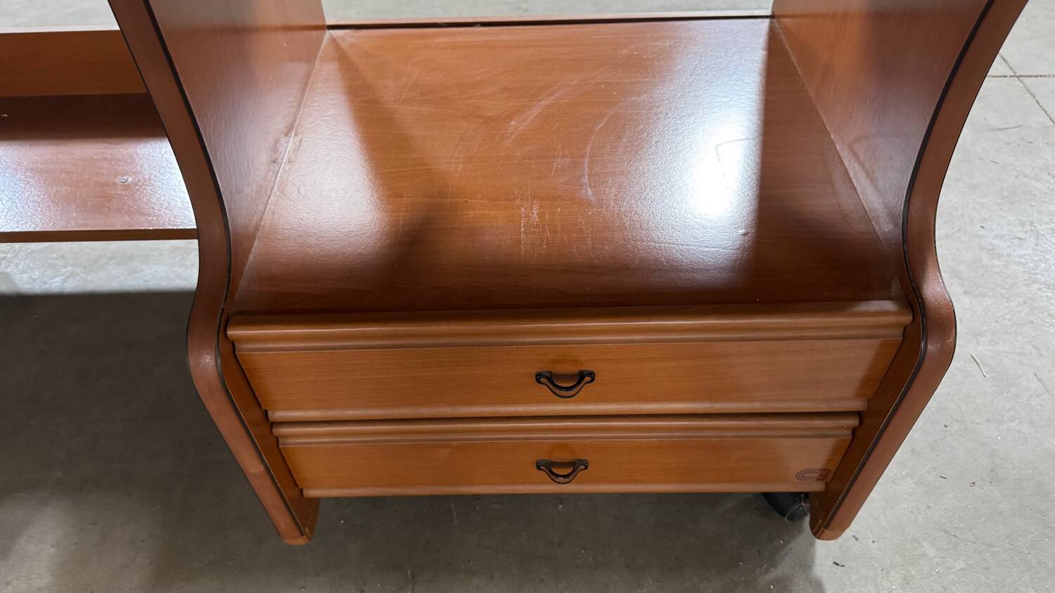 Vintage light wood desk