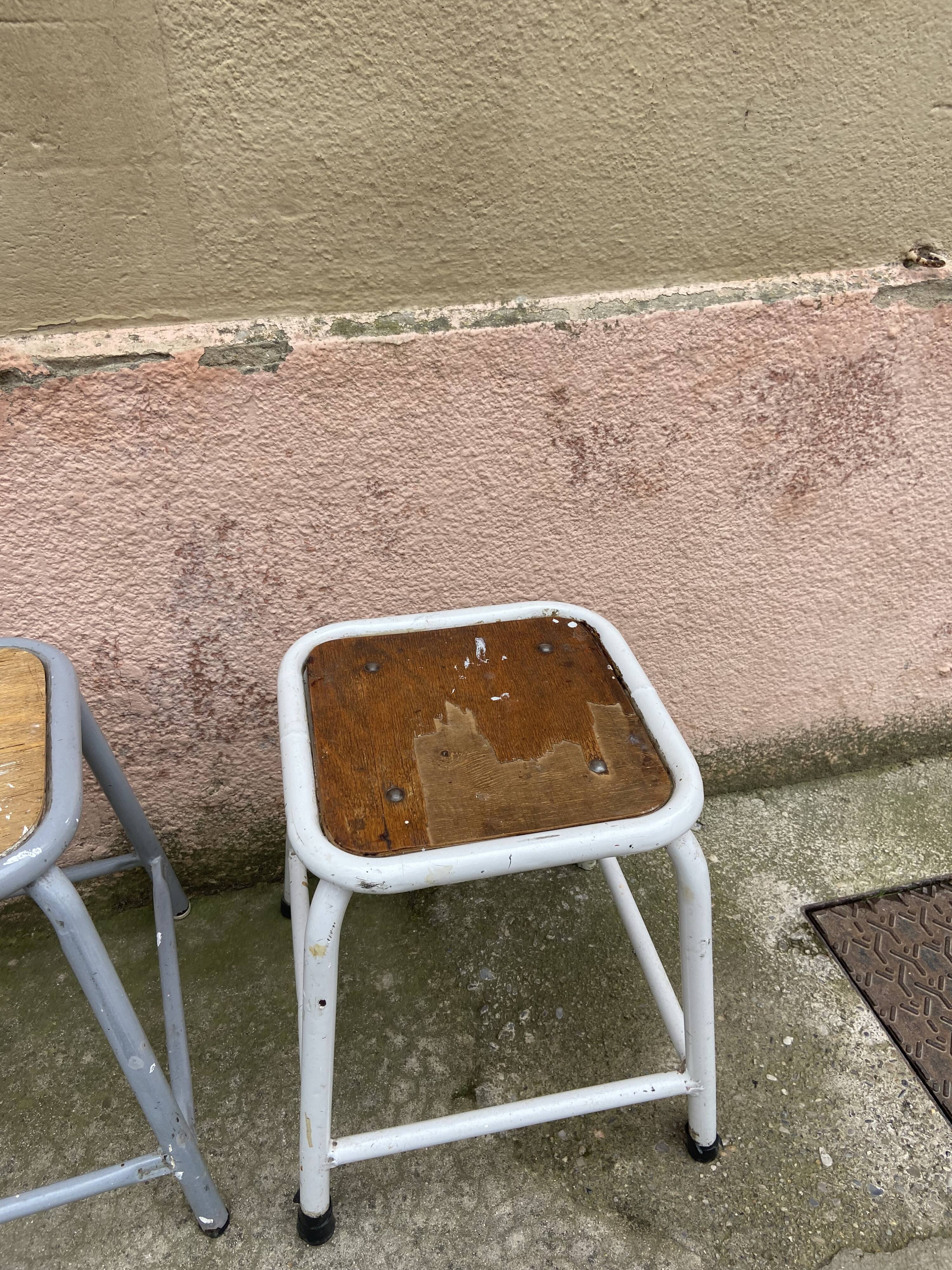 Vintage industrial stool