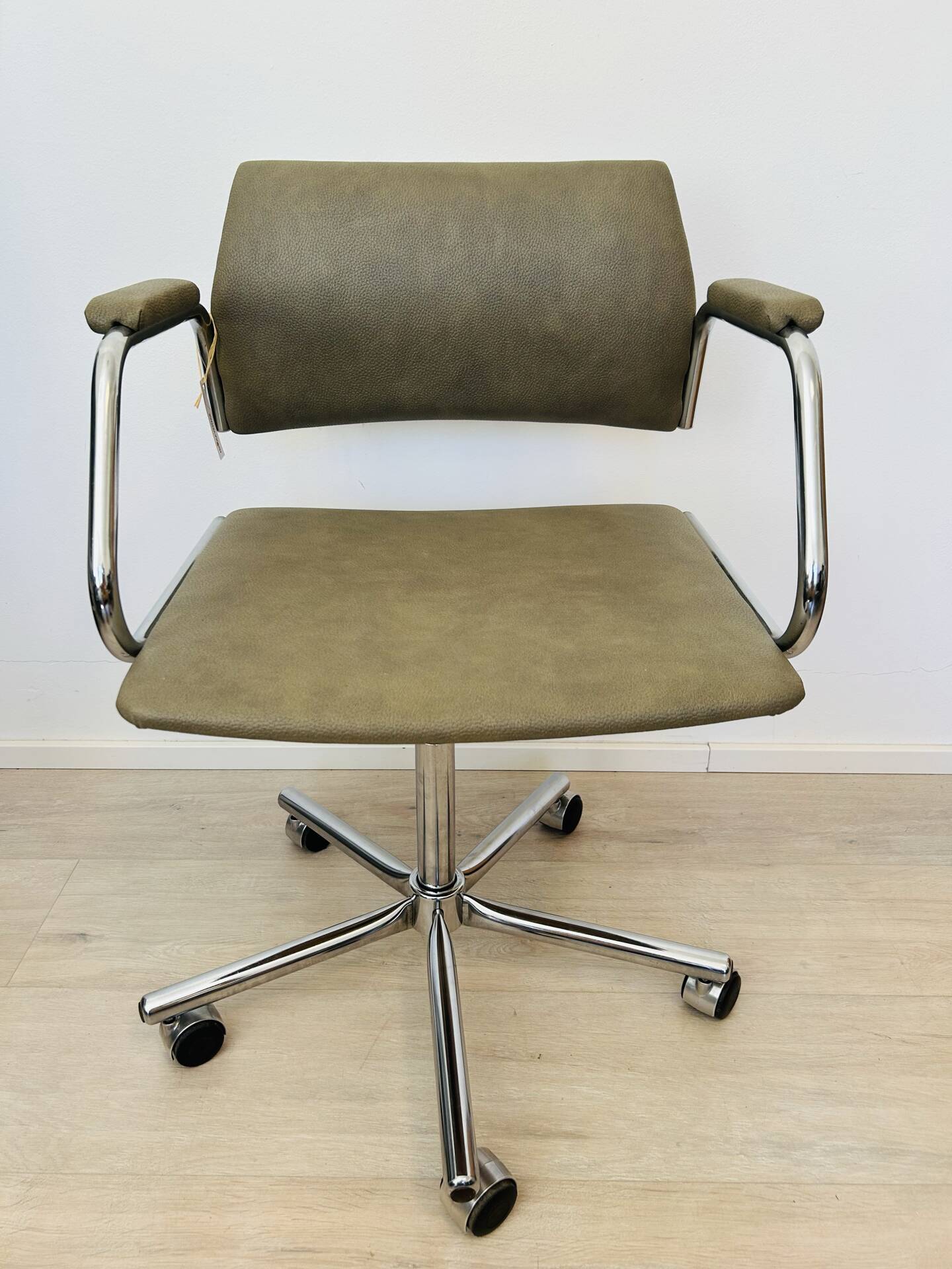Vintage khaki office chair by Kovona, 1970s