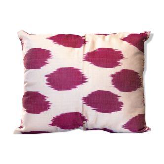 housse de coussin tachetée rose fuchsia