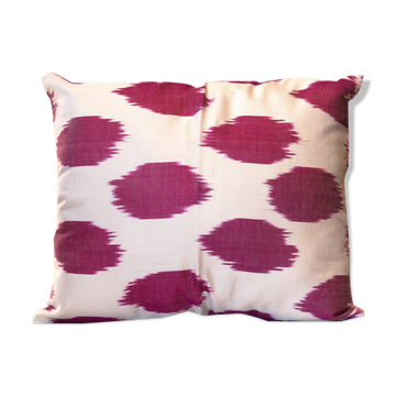 housse de coussin tachetée rose fuchsia