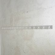 Wall-mounted aluminium coat rack of 225 cm with 16 double hooks, 1960s.