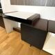 Space Age vintage desk from the 1970s in wood and black.