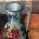 Nature morte huile sur toile 1900