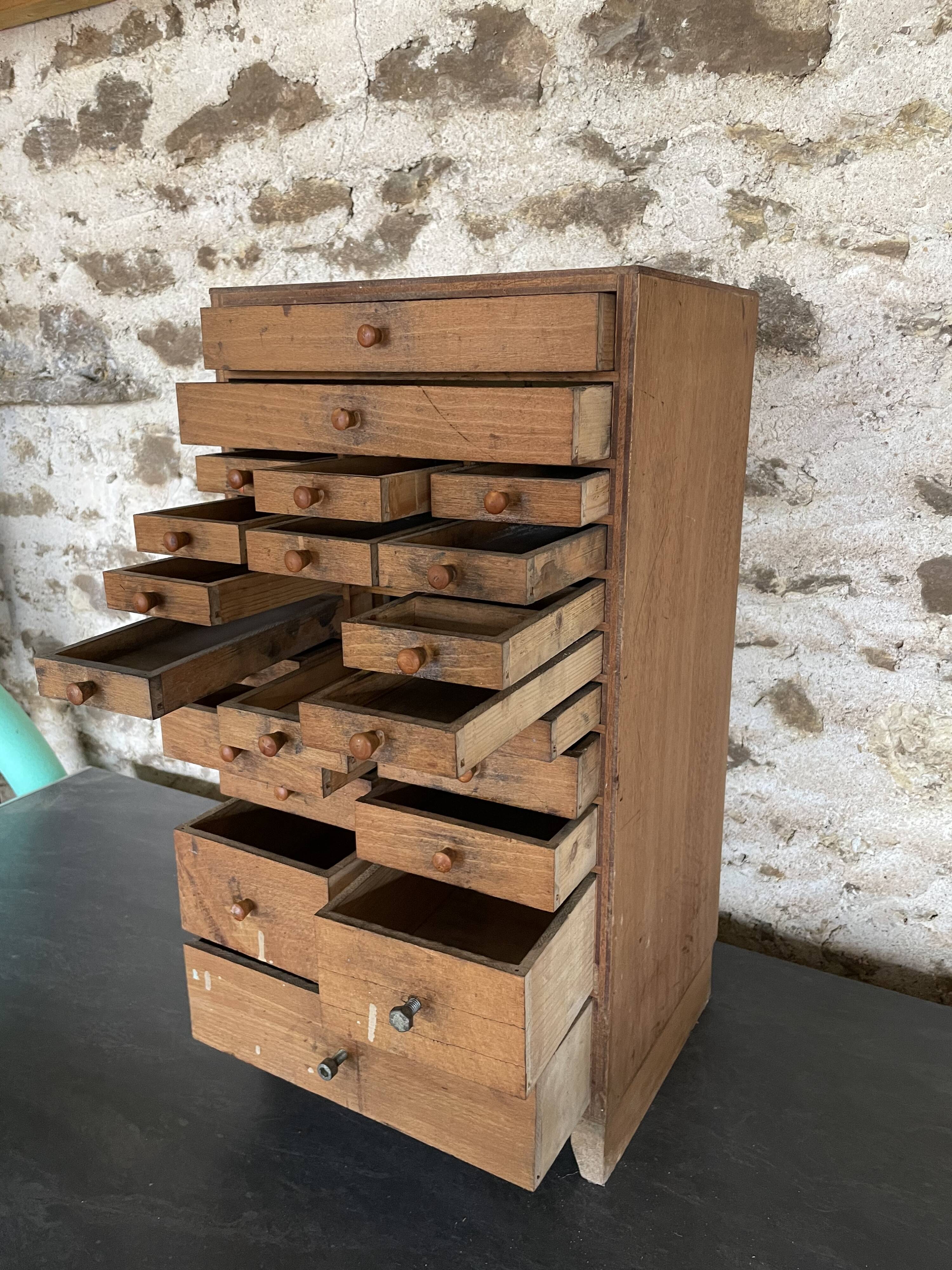 Former craft furniture with watchmaker's layette drawers