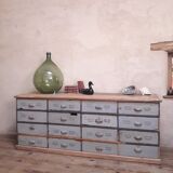 Industrial sideboard with 16 drawers