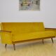 Velvet Daybed Sofa with fold-out function, 1960s