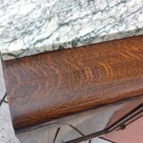Two-door oak bedside table / 50s/60s